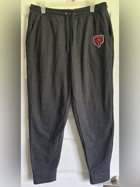 New Chicago Bears Men's Dark Gray Athletic Jogger Pants Size Large